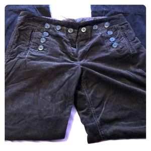 Anthropologie brown sailor style corduroy pants